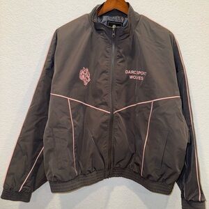 Darc Sport Women's Bomber Jacket in Charcoal with Pink Highlights